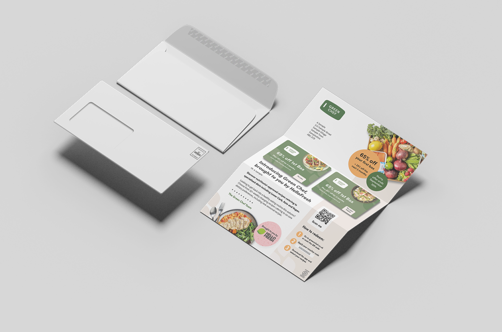 Image of envelope and letter mailings to represent direct mail marketing formats